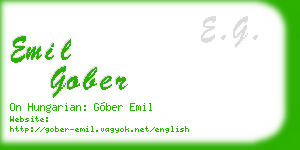 emil gober business card