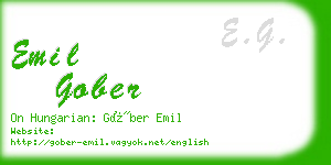 emil gober business card